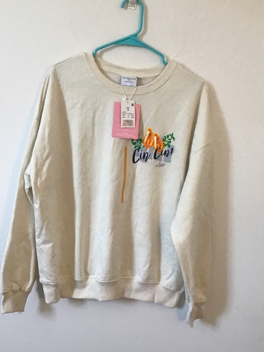Skinnydip London Womens  Cin Cin Graphic Sweatshirt Size Small